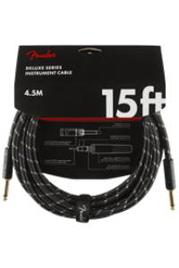 Fender Deluxe Instrument Cable 15'  Black Tweed